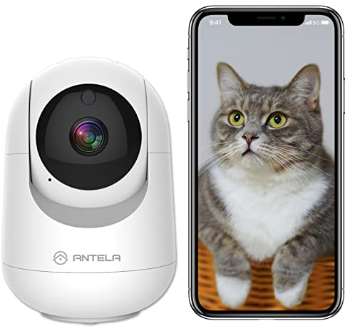 ANTELA WLAN IP Kamera 1080P Innen 2,4/5 GHz WLAN, 355°/80°