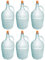 ACAN Tradineur - Pack de 6 Garrafones de cristal con forro de plástico - Capacidad de 5 Litros - Botella para el almacenaje y conservación de bebidas- diámetro 18 x 37 cm - Color Blanco
