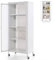 GiantexUK Storage Cabinet on Wheels, Mobile Kitchen Cupboard with Doors, Adjustable Shelves & Anti-Toppling Device, Metal Frame Freestanding Buffet Sideboard for Dining Living Room (60 x 36 x 147cm)