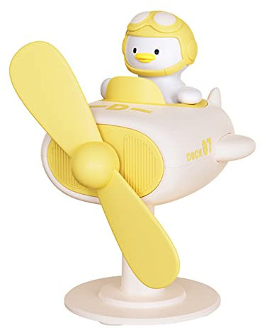 XZQYDS USB Desk Fan Small Fan with Little Yellow Duck Shape USB Powered Multi-Angle Adjustment Desk Fan Home Office