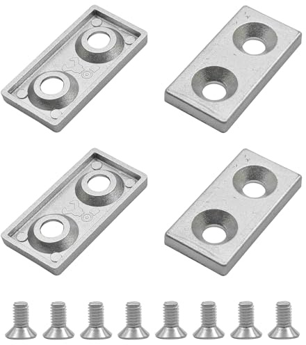 2040 Series European Standard Aluminum Extrusion Profile End Caps with Screws, Accessories for T-Slot Aluminum Profiles, 4 Sets