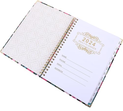 Zerodeko Planner Mensile Spirale Portatile Notebook Agenda Giornaliera per Studenti Taccuino Leggero con Calendario e Spazio Scrittura per Casa Scuola e Ufficio
