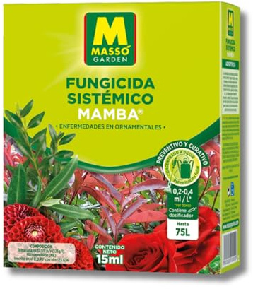 Fungicida Polivalente Sistémico de Amplio Espectro con Acción Preventiva y Curativa 15 ml MUY EFICAZ | Control de Oídio, Roya y Manchas en plantas, huerto y árboles | Tetraconazol 12,5% | Nexum Market