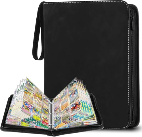 Album Porta Carte, 900 Tasche Album Carte Collezionabili, Raccoglitore Carte, Libro Porta Carte Impermeabile, Nero