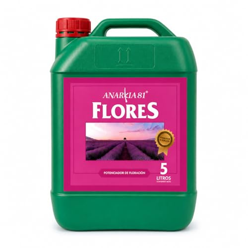 FLORES 5 L – Fertilizante de Floración para Plantas Abono Base Completo para Flores Densas Peso Aroma y Rendimiento Cultivo Interior y Exterior - Anarkia81