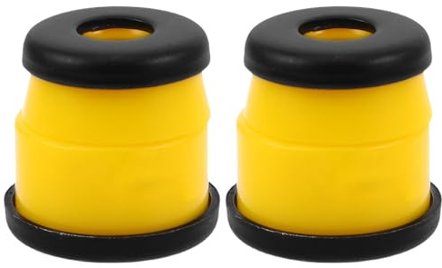 SEWACC Bushings de Skateboard Set Jaune en PU avec Rondelles et Supports, Amortissement pour Trucks de Skateboard, Installation Facile pour Longboard et Rues Urbaines