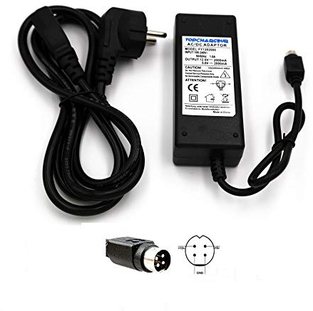 Top Chargeur ® Adaptateur Secteur Alimentation Chargeur 12V 5V 2A 4 Pin pour Disque Dur Storex-Club MPIX-358HD Inclus Câble Secteur