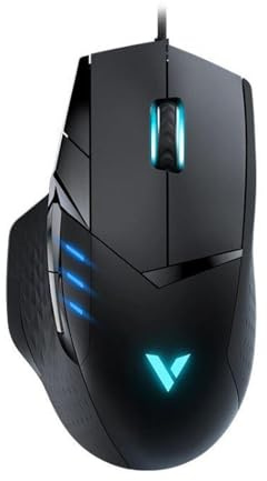 Rapoo VPRO VT300 Wired Gaming Mouse Programmable Buttons 6200 DPI Sensor LED Multi-Colour Lighting System Ergonomic for Right-Handed PC & Mac - Black