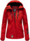 MARIKOO Damen Softshelljacke Übergangsjacke mit Kapuze Kleinezicke Red Gr. XL