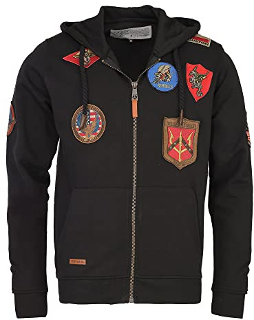 Top Gun Herren Sweatjacke Tg20191057 Black, 3XL