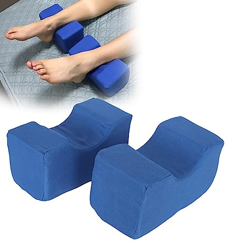 BLUEZY Cuscino Antidecubito del Piede,Cuscino di Supporto per Rialzo del Piede per Le Gambe Cuscino per Il Posizionamento delle Gambe in Spugna 2 Pezzi