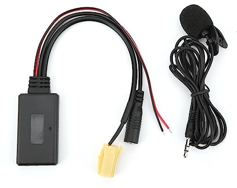 Ejoyous Cavo Bluetooth AUX, Adattatore Audio Bluetooth per Auto Adattatore Cavo Bluetooth 5.0 AUX con Microfono Vivavoce Sostitutivo per Auto 500/Grande Punto/Qubo/Fiorino