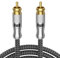 EMK Cable RCA Cable Subwoofer Cables Audio Coaxial Rca a Cinch Chapado en oro Macho a SPDIF (doble blindaje, punta dividida) Cables SUBWOOFER RCA para altavoces, barra de sonido, TV, DVD, AMP (5 m)
