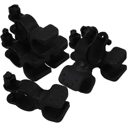 SHERCHPRY 6pezzi Supporto per Torcia per Bicicletta in Plastica Leggero Organizer per Scooter per Disabili Ganci Corti per Bastone da Passeggio Accessori Multiuso per Scooter e Deambulatori