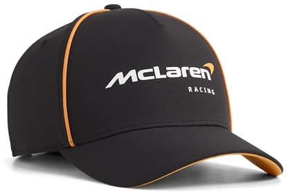 PUMA McLaren F1 Casquette Logo Enfant – Noir – Taille Unique | Bord courbé avec fermeture snapback à l’arrière, Marque McLaren Racing et PUMA, Ajustement ajustable pour enfants