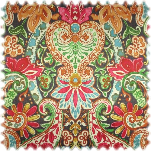 Heiro Samt Velours Möbelstoff mit Fleckschutz (Paisley Pink)
