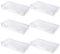 LJY 6 Pieces Rectangular Empty Mini Clear Plastic Organizer Storage Box Containers with Hinged Lids (Transparent, 180 x 110 x 30 mm)