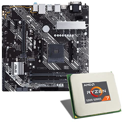 Mainboard Bundle | AMD Ryzen 7 5700X 8x3400 MHz, ASUS Prime B450M-K II, 1x M.2 Port, 6X SATA 6Gb/s, USB 3.2 Gen2 | Tuning Kit | CSL PC Aufrüstkit