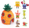 EUBSWA Aquarium Ananas-Haus Dekoration Set, 7 Stück Aquarium Ananas Haus Harz Ananas Schloss Turm