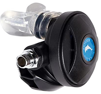 rockible Tauchregler mit einstellbarem Druckausgleich für Unterwasseratmung - Hochwertige Tauchausrüstung, Schwarz