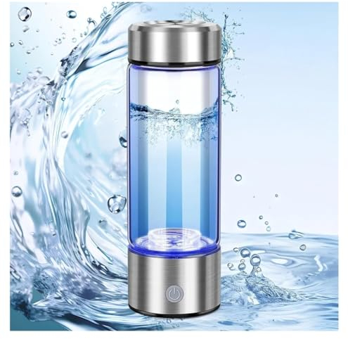 Bluemali Portable Hydrogen Water Ionizer Machine - 420ML Hydrogen Rich Water Generator Cup with PEM Technology, USB Rechargeable, Health Cup for Home & Travel + Gift Box