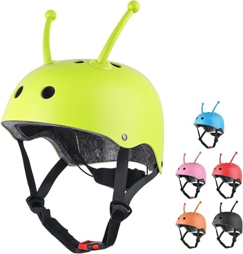 Kinderhelm für Jungen Mädchen, 43-51cm Größen XS Kleinkind Fahrradhelm Micro Scooter Helm Kinder Radfahren Helme Skateboard Helm Helmet (grün)