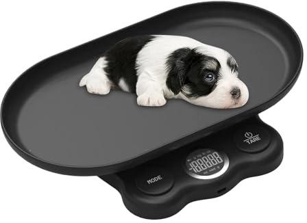 Bilancia Peso Cani - Bilancia Elettronica Per Cuccioli Con Portata 15 Kg | Accessorio Multiuso per Pesatura di Piccoli Animali con Precisione per Casa, Viaggi, Spedizioni e Criceti