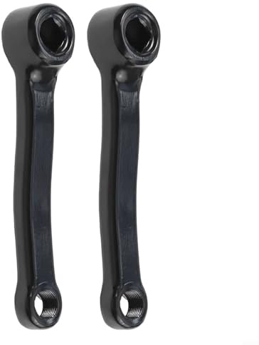 Yhenlovtt 127mm Exercise For Bike Crank Arm Iron Square Hole Left or Right Replacement, Indoor Cycling Pedal Arm with 9/16 Thread, Compatible(LEFT + RIGHT CRANK)