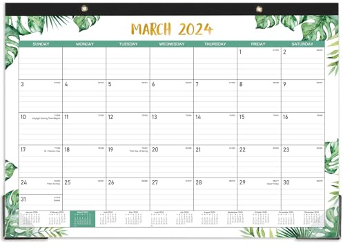 Desk Calendar 2026-2027, 18 Months Calendar from July 2026 to December 2027, 17 x 12, Desk Calendars 2026-2027 Large Ruled Blocks for Planning