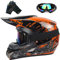 Jugend-Offroad-Motocrosshelme,Fahrradhelme für Jungen und Mädchen,Personalisierter Motorradhelme,CE Standards (Orange, S)