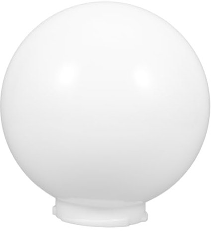 Luxshiny Acryl-Lampenpfosten- Mit 3 7-Zoll-Gewindehals Weißer Lampenschirm Runder Kunststoff-Lichtglobus Mit Schraubhals Deckenventilator-Lichtabdeckungen