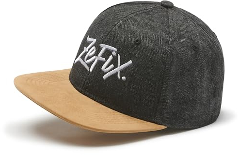 Snapback Cap : Zefix - Outdoor Bayern Basecap Herren & Damen Baseball Bayerisches Cap Kappe Mütze Berge (Vintage Black)