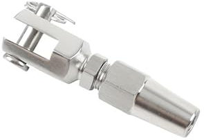 WANGSHAOWEI Drehseilklemmen 1 STÜCKE 3/4/5/6/8mm Drahtseil 316 Edelstahl Swageless Gabel/Backe Terminal Kabel DIY Montage Schnelle Installation DrahtseilhüLsen(for 8mm Wire)