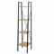 AKTIVE Max Home Lagerregal, 4 Böden, 34x32x148 cm, Stahl und Holz, einfache Montage, robust und langlebig, Leiterdesign, Wohnzimmermöbel, Holzregal, Bücherregal (18418)