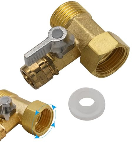 Valvola a sfera a 3 vie, valvole per depuratore d'acqua | Kit valvola a sfera con valvola a sfera per intercettazione del depuratore d'acqua in metallo a tenuta stagna,Linee di alimentazione idrica co