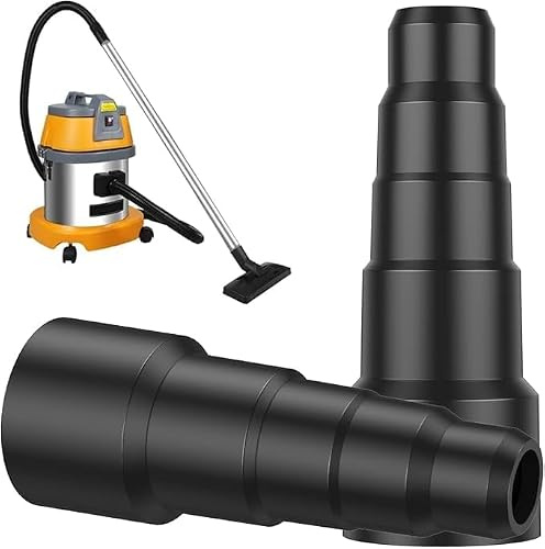Staubsauger Adapter 23/30/34/42/50mm Schwarz 5 Schicht Schlauchadapter Universal PVC Nass Trocken Universal Staubsaugerschlauch Adapter für Alle Standard Staubsauger (2 x Schwarz)