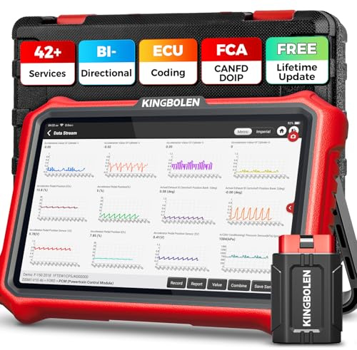 KINGBOLEN K8 Pro Diagnosi Auto in Italiano, Bidirezionale OBD2 Auto Diagnostica, Codifica ECU online, Diagnostica avanzata del sistema, 42+ Reset, CANFD&DOIP, FCA SGW, Aggiornamento a Vita