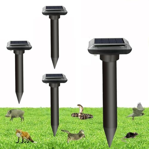 Repellente Solare per Talpe 2025, Gopher e Altri Repellenti per Talpe 4 Pezzi, Repellente per formiche Regina per Giardino e Campeggio, Gopher, Repellente per Serpenti Talpa