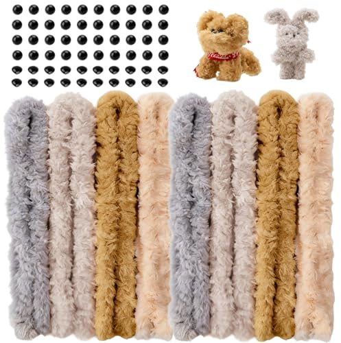 Limpiapipas,Limpiapipas Manualidades – 8 Piezas,4 Colores De Alambre Chenilla Suave Y Esponjoso con Nariz para Decoraciones Y Proyectos DIY