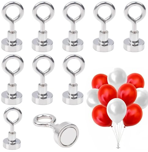GWEOR 10 pcs soportes para globos,pesas magnéticas para globos,Pesas Reutilizables para Fiestas, Bodas, cumpleaños, Navidad, Halloween
